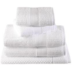 Jogo Banho 5pcs Fio Pent Canelado 0,70 X 1,40 1011 Branco