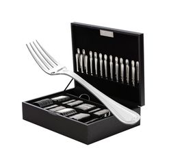 FAQUEIRO 101 PCS GENEVE ACO INOX C/ ESTOJO DE MADEIRA