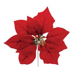 ENFEITE DE ARVORE DE NATAL BICO DE PAPAGAIO EM VELUDO 23CM VERMELH