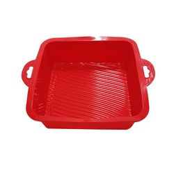 Forma Quadrada de Silicone 25,9x21,3x4,8cm Vermelho/unico