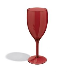 TACA PARA VINHO/AGUA 350ML VERMELHO