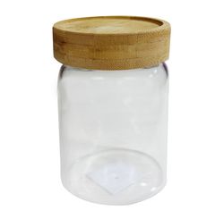 PORTA MANTIMENTO VIDRO COM TAMPA DE BAMBU 9D X 13,5A - HOMECOOK