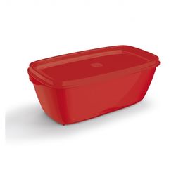 POTE COLOR RETANGULAR 1,5L VERMELHO SOLIDO UZ238-VM - UZ UTILIDADES