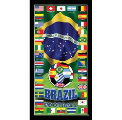 TOALHA DE PRAIA BRASIL SOCCER TEAM 76 X 1,52
