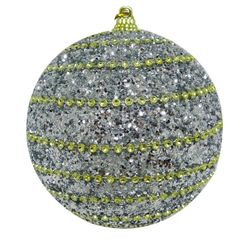 Enfeite de Arvore de Natal Bola Lisboa 10cm Com 2 Pecas - Niazitex