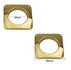 ILHOS QUADRADO EXTRA GRANDE 33MM PCT C/10 PCS DOURADA