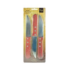 CONJUNTO DE FACAS PARA CHURRASCO JUMBO 3 PEÇAS WOOD IXB06009 - WINCY