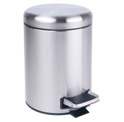LIXEIRA MENDONZA ACO ESCOVADO C/ PEDAL 5 LITROS - CLEANHOME