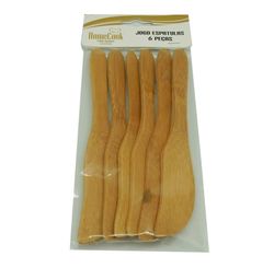 JOGO 6 PCS ESPATULA DE BAMBOO 14,8 X 2,3CM
