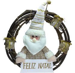 Guirlanda Papai Noel Madrid 33cm - Niazitex