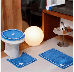 JOGO BANHEIRO COTTON DELICATO 3PCS