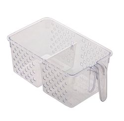 CESTO ORGANIZADOR  C/ ALCA 34X19X14CM CRISTAL