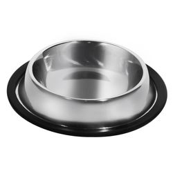 COMEDOURO PETS ANTIDERRAPAGEM ACO INOX 236MLX16CM