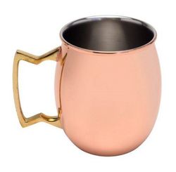 CANECA DE AÇO INOX COBRE CROMADO MOSCOW 500ML (27319) - ROJEMAC