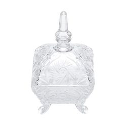 Bomboniere de Cristal Com Tampa Dragon 10,3x10,3x17,2cm