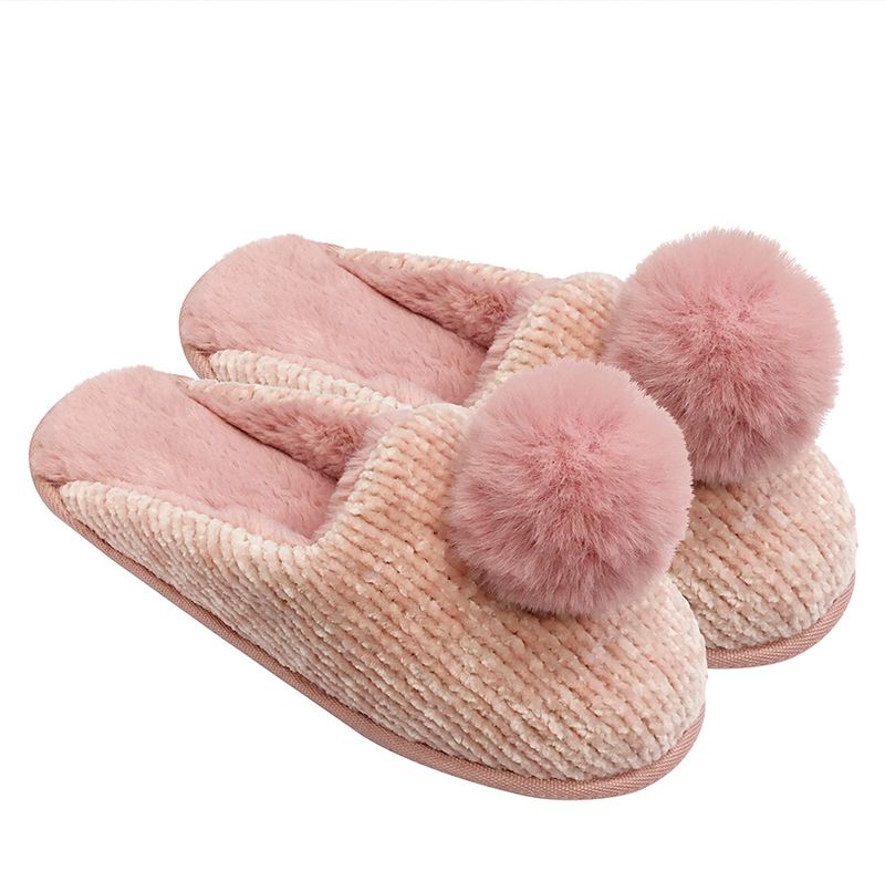 Pantufa_Pompom_Rose