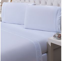 JOGO DE CAMA PERCAL SOFT 300 BORDADO QUEEN