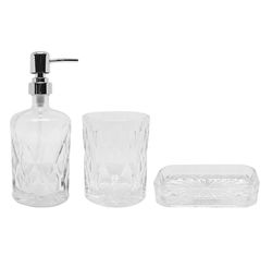 CONJUNTO VIDRO BANHEIRO GLASGOW 3PCS
