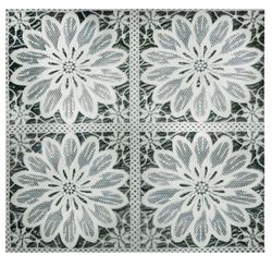 ROLO PVC RENDADO LISO LG1,37  DES.001/BRANCO