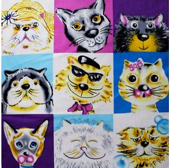 Tecido Tricoline Estampado Lg1,45 18 Patch Gato