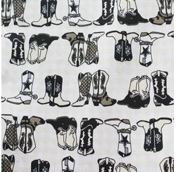 Tecido Tricoline Estampado Lg1,45 1224-05 Botas Cowboy
