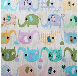 Tecido Tricoline Estampado Lg1,45 Elefante