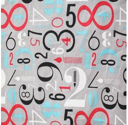 Tecido Tricoline Estampado Lg1,45 Numerologia 20