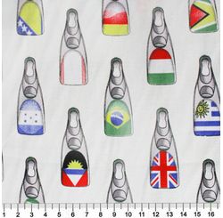 Tecido Tricoline Estampado Lg1,45 Fins White