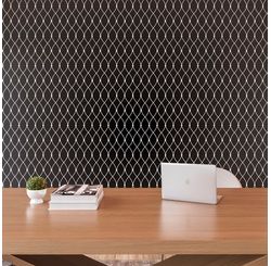 TECIDO DE PAREDE WALL DECOR ENTRELACOS PRETO LG 1,40 22850/