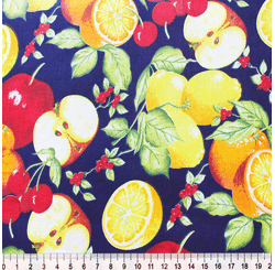 Tecido Tricoline Infantino Lg1,40 11437 Mix Frutas 01