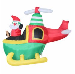 Helicoptero Papai Noel Inflavel 150cm - Chrtmas & Co