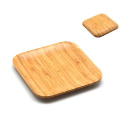 PRATO QUADRADO BAMBOO 21CM