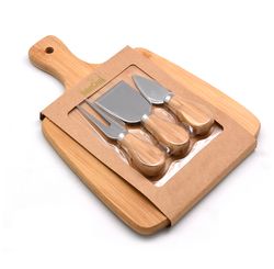 JOGO 4PCS BAMBOO P/ QUEIJOS 28 X 20 X 3,8CM