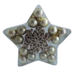 Kit Natalino Bolas e Flocos 25pcs - Niazitex