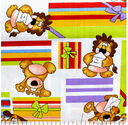 Tecido Tricoline Infantino Lg1,40 28052 Festa dos Bichos 01