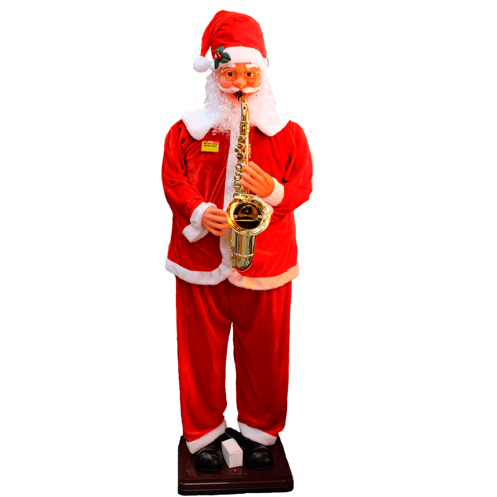 Papai Noel Boneco Natal Enfeite Jingle Bell Rock 34cm Dançando Som