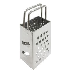 MINI RALADOR EM ACO INOX COM QUATRO FACES 8X2,9X3,9CM (C4066)