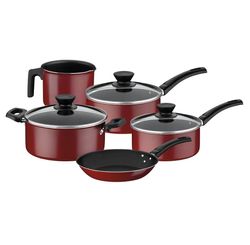 JOGO DE PANELAS ALUMINIO 5 PECAS COIMBRA VERMELHO - TRAMONTINA