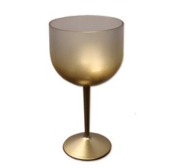 TACA GIN DE ACRILICO DEGRADE DOURADO