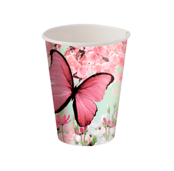 COPO PAPEL 200ML JARDIM DAS BORBOLETAS 12X08 (106641)