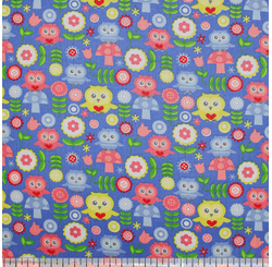 TECIDO TRICOLINE INFANTINO  LG 1,49 62068 CORUJINHAS VAR. 01