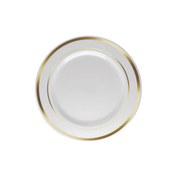 PRATO REFEICAO BORDA DOURADA C/6PC