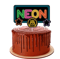TOPPER PARA BOLO NEON 12X04