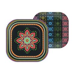 PRATO DESCARTAVEL PAPEL MEXICANO 18CM 15X08UN