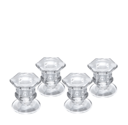 JOGO PORTA VELAS CLAIRE, 4 PECAS