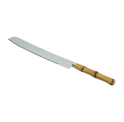 FACA PARA PAO EM INOX COM CABO DE BAMBU (7027) - LYOR