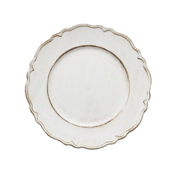 SOUSPLAT PATINADO DE PLASTICO MOON BRANCO  (7722) - LYOR