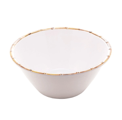 SALADEIRA MELAMINA BAMBU BRANCO 25x12cm - Unica (28314)