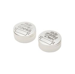 CONJUNTO CAIXINHAS PARA DENTE E CABELO EM ZAMAC