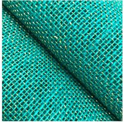 TECIDO JUTA P9 LG1,00 FIO OURO C/ VERDE BANDEIRA